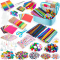 Sundaymot Arts and Crafts Supplies for Kids, 2000+Pcs DIY Craft Kits, Ages 6-10, Unisex, Multicolor, Modern, Includes Oxford Cloth Bag, Safetu Scissors