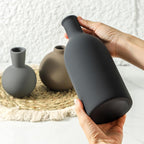 Ceramic Vase Set of 3 | Neutral Vases Home Decor | Modern Flower Pottery Vases Rustic Farmhouse Vase for Table Entryway Mantel Centerpiece Bookshelf Living Room Bathroom Bedroom -Multicolor Large