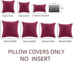 Fancy Homi 2 Packs Burgundy Samll Decorative Throw Pillow Covers 12x12 Inch - Image 6