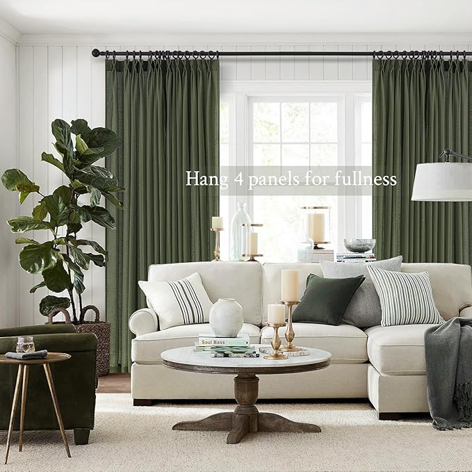 Topfinel 72 Inch Length Linen Curtains - Image 8