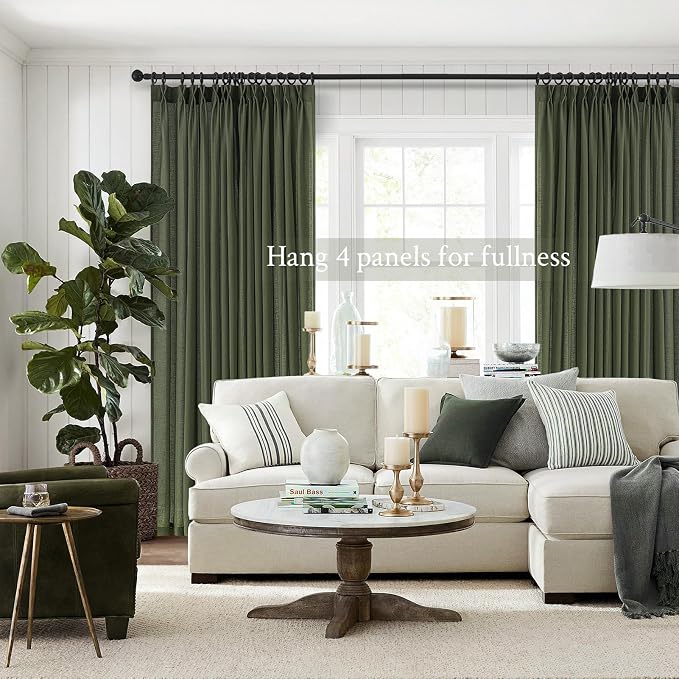 Pinch Pleated 63 Inch Curtains 2 Panels - Image 6
