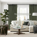 120 Inch Long Curtains Pinch Pleat Linen Curtains - Image 3