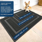 OLANLY Front Door Mat Outside 71x23, All-Season Heavy-Duty Rubber Doormat | - Image 2