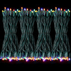 50LED String Lights,LED Christmas Lights,6" SPACING,Green Wire,Multicolor,Commercial Grade