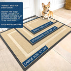 OLANLY Front Door Mat Outside 71x34, All-Season Heavy-Duty Rubber Doormat | - Image 2