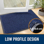 OLANLY 2-Pack Front Door Mats 29.5x17, Waterproof Heavy-Duty Doormats | Blue - Image 4