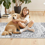 HEBE Hallway Runner Rug 3'x16', Washable Non Slip Kitchen Rug Runner | Soft - Image 5