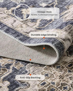 AMADA HOMEFURNISHING 2'6"x10' Washable Area Rug, Low-Profile Entryway Rug - Image 7