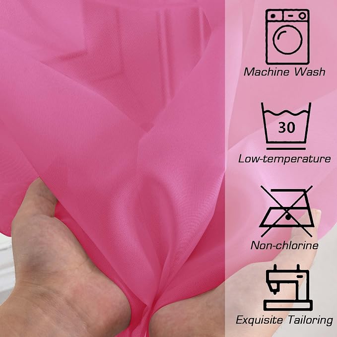 Hot Pink Sheer Curtains 84 Inches Long - Image 5