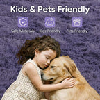 4x6 Taro Purple Fluffy Soft Area Rug Non-Slip - Image 7