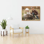 Personalized Custom Canvas Prints: Photo On Canvas (Light Brown, 12X12) Transform Your Photos into Stunning Framed Wall Art Digitally Printed Photo To Canvas Ideal for Home Decor, Gifts Keepsakes.