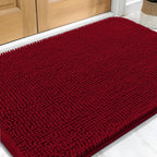 OLANLY Dog Door Mat for Muddy Paws 30x20, Super Absorbent Chenille Mud Mat | Red by OLANLY