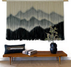 IOWER Macrame Wall Hanging Mountain Dip-Dyed Macrame Wall Decor Large Modern Fiber Art Boho Wall Decor 57" Wx35 L