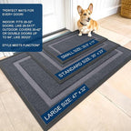 OLANLY Front Door Mat Outside 35x23, All-Season Heavy-Duty Rubber Doormat | - Image 2