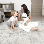 8x10 Area Rug Living Room: Modern Washable Indoor Soft Carpet Gray | - Image 9