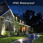 JMEXSUSS 2 Pack 100 LED Solar Rope Lights, 33ft 8 Modes Waterproof LED Solar Pool Lights for Trampoline, Fence, Gazebo, Yard, Walkway, Path, Garden Decor (White)