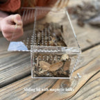 THE MASONRY | Acrylic Terrarium for Isopod Enclosure | 8"x4"x4" | Sling Tarantula Enclosure and Bug Tank | Small Spider Habitat | Terrarium Pre-Assembled with Magnetic Lock