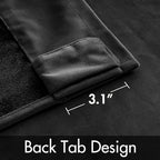 MIULEE Black Velvet Curtains 52x96 inches 2 Panels Luxury Blackout Curtains | - Image 3