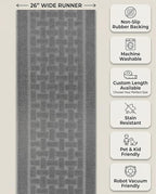 Runner Rug 15 ft, Non-Slip Washable Rug, Rubber Backing, Rolled in Box - Image 5