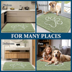 OLANLY Dog Door Mat for Muddy Paws 24x16, Paw Print Design Chenille Mud Mat | - Image 8