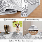 HEBE Hallway Runner Rug 2'x4', Washable Non Slip Kitchen Rug Runner | Soft Boho - Image 3