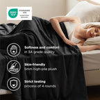 Bedsure GentleSoft Fleece Bed Blankets Full Size Black - Image 3