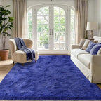 6x9 Large Royal Blue Fluffy Soft Area Rug Non-Slip - Image 2