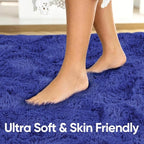 6x9 Large Royal Blue Fluffy Soft Area Rug Non-Slip - Image 5