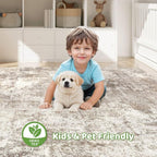 LOONGRUG 6x9 Area Rugs Washable Neutral Modern Living Room Rug Brown Beige | - Image 7