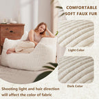 Giant Bean Bag Chairs for Adults Teens, Large Bean Bag Sofa Chairs with Filling Comfy Fuzzy BeanBag Chair with Armrests for Bedroom Living Room Reading