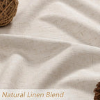 100% Blackout Linen Curtains 96 Inch Length 2 Panels Set - Image 3