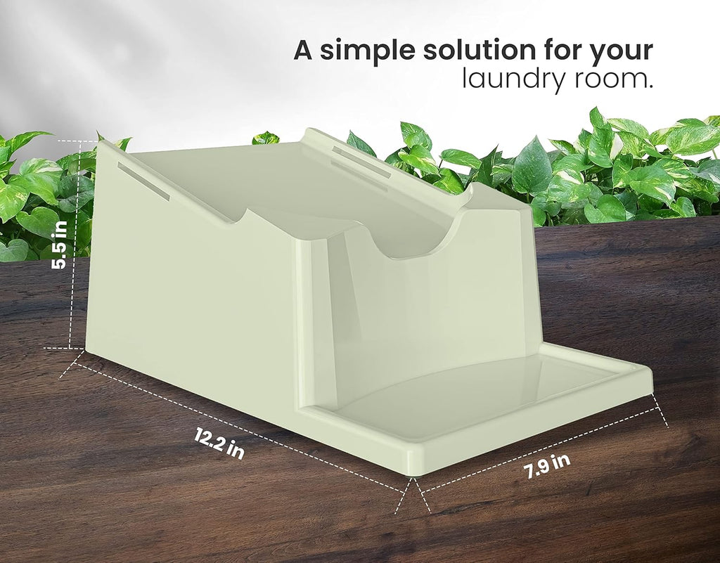 TidyFriend Laundry Detergent Holder Stand Organizer with Drip Tray, 3 Pack Laundry Soap Holder with Non-Slip Rubber Feet for Washing Space Organization, Angled Downward Slope for Easy Pouring (Green)