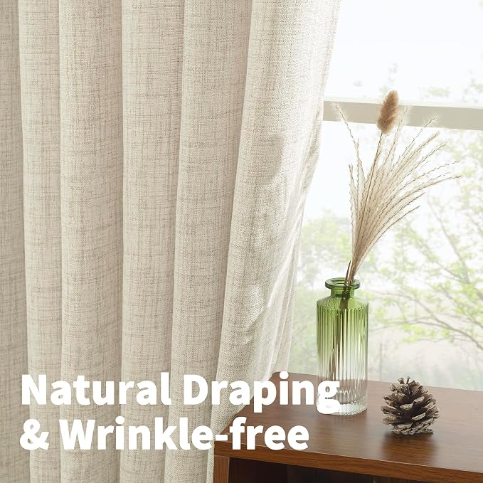 YoungsTex 48 Inches Long Linen Curtains - Image 5