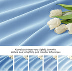 MIULEE Sky Blue Back Tab Blackout Curtains 52x120 Inch Long 2 Panels Set | Rod - Image 8