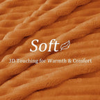 BEDELITE Fall Twin Blanket for Couch & Bed, Burnt Orange, Warm Yet Lightweight - Image 3