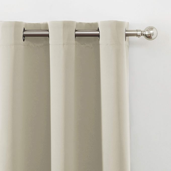 Light Beige Thermal Blackout Curtains/42 x 95 Inch/Set of 2 Panels Room - Image 7