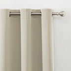 Blackout Curtains 66 x 84 inch/Light Beige Curtains Set of 2 Panels/Thermal - Image 7