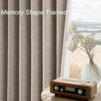 Topfinel Boho Farmhouse Black Out Linen Curtains 84 Inch Length 2 Panels Set - Image 3