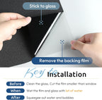 rabbitgoo Blackout Window Film, Sun Heat Blocking Privacy Cover for Glass, Removable Opaque Room Darkening Dark Black Out Window Covers Tint Shades for Home Day Sleep Light Blocker 35.4 x 157 Inches