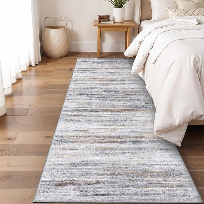 2x7 Washable Runner Rugs for Hallway: Easy-to-Clean Abstract Runners for - Image 2