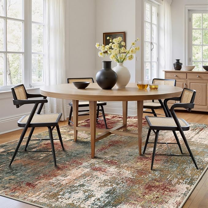 RELEANY Washable 7'x10' Abstract Area Rug - Image 3
