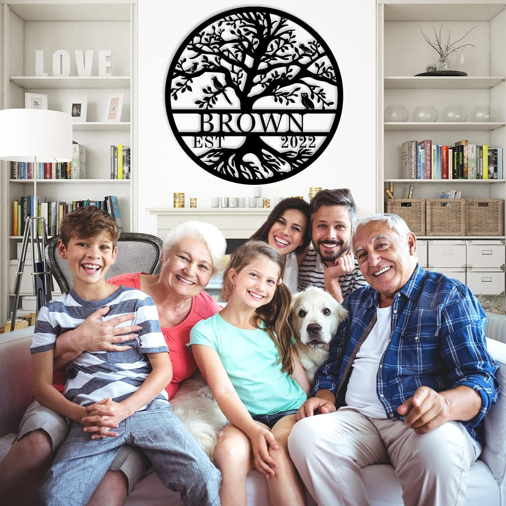 Personalized Tree of Life Metal Sign, Custom Name Sign, Tree of Life Wall Decor, Personalized Metal Tree Sign, Personalized Tree of Life Wall Decor, Custom Metal Signs Personalized