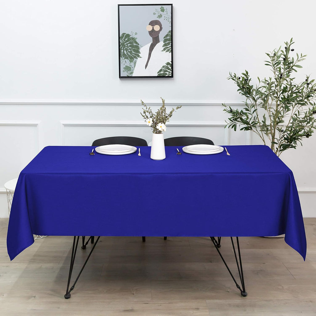 sancua Square Tablecloth - 54 x 54 Inch - Stain and Wrinkle Resistant Washable Polyester Table Cloth, Decorative Fabric Table Cover for Dining Tables, Buffet Parties and Camping, Blue