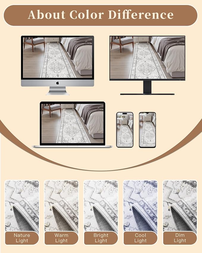 Madane Washable Runner Rug 2x6 Runners - Image 9