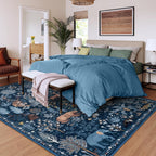 OJIA Jungle Print Rugs for Living Room 8x10 Washable Area Rugs for Bedroom, Modern Non-Slip Ultra-Thin Soft Large Carpet Non-Shedding Nursery Rug for Teens Kids Playroom Dining Room Home Decor
