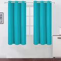 Teal Thermal Blackout Curtains/38 x 63 Inch/Set of 2 Panels Room Darkening by Lemomo