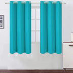 Teal Thermal Blackout Curtains/38 x 63 Inch/Set of 2 Panels Room Darkening by Lemomo