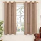 YoungsTex Linen Semi Sheer Curtains 45 Inch Length by YoungsTex