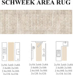 Schweek 3x7 Hallway Runner Rugs Washable Non Slip Kitchen Runners Beige | - Image 2