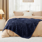Bedsure Soft Twin XL Blanket for Bed Dorm Navy Blue 66"x90" | Birthday Gifts - Image 7
